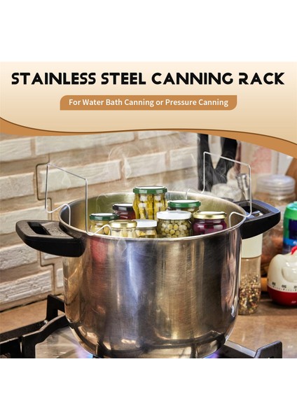 Konserve Rafı, Konserve Kavanozu Rafı, Su Banyosu Konserveleme Veya Basınçlı Konserveleme Için Buharlı Raf, Her Türlü Kavanoz Için Uygundur - Gümüş (Yurt Dışından) fırsatları