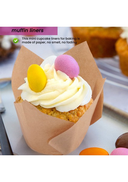 50 Adet Lale Kek Kalıbı, Lale Pişirme Kağıdı Kek ve Muffin Kalıpları Ağartılmamış Pişirme Kapları Kek Derisi Rengi (Yurt Dışından) indirimleri