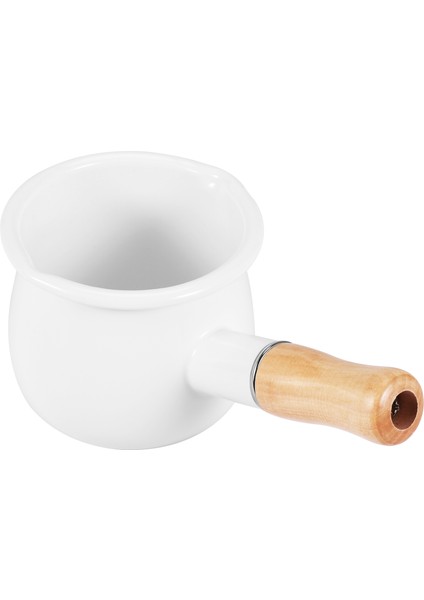 Emaye Süt Tencere, Mini Tereyağı Isıtıcı 10 cm Ahşap Saplı Emaye Tencere Tava Tencere Seti, Küçük Sıvı Porsiyonlarını Isıtmak Için Mükemmel Boyut. (Beyaz) (Yurt Dışından) fiyatları