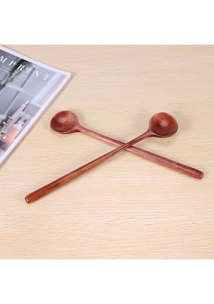 Uzun Ahşap Kaşıklar, 5 Parça Kore Tarzı 10,9 Inç %100 Doğal Ahşap Uzun Saplı Yuvarlak Kaşıklar Çorba Pişirme Karıştırma Karıştırıcı Mutfak Aletleri Gereçleri (Kore Tarzı Çorba Kaşığı) (Yurt Dışından) indirimleri