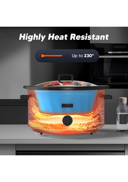 Yavaş Pişirici Kaplamaları, 6 Litre Yavaş Pişirici Kaplaması, Yeniden Kullanılabilir Silikon Yavaş Pişirici Kaplaması, Güveç Kaplamalarına Uygun Kaplamalar (Mavi) (Yurt Dışından) fiyatları