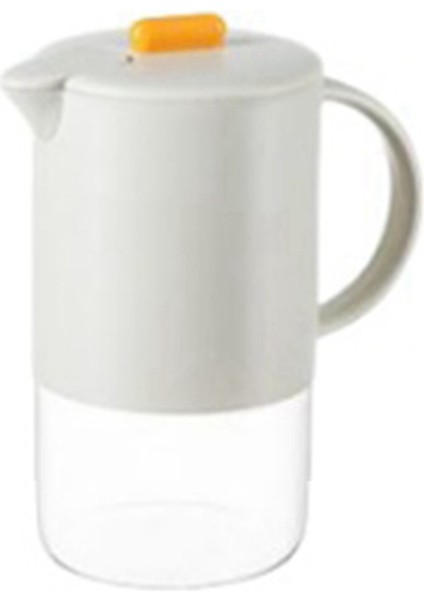 Taşınabilir Cam Su Sürahisi Kapaklı Mutfak Kahve Potu Saplı Kahve Çaydanlık Kahve Gereçleri Çay Gereçleri 1500ML Gri (Yurt Dışından)