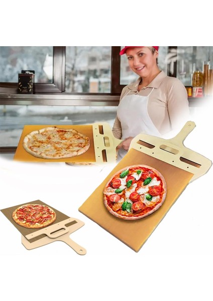 Adet Kayar Pizza Küreği Kayar Pizza Küreği, Pizzayı Mükemmel Şekilde Transfer Eden Pizza Küreği Yapışmaz (Yurt Dışından) modelleri