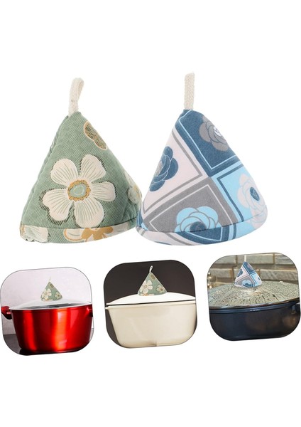 Tencere Kapağı Kapağı Üçgen Tencere Kapağı Isı Yalıtımı Tencere Sapı Kapağı Tencere Kulak Kapağı Isı Yalıtımı Kapağı, Mavi ve Yeşil (Yurt Dışından) modelleri