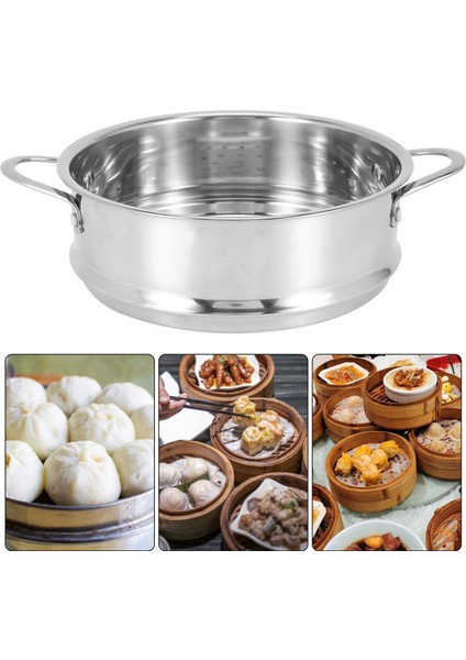 Çorba Tenceresi, Süt Tenceresi, Mutfak Aletleri Için Çift Kulaklı 16 cm Kalınlaştırıcı Gıda Buhar Rafı Paslanmaz Çelik Buharlı Pişirici (Yurt Dışından) modelleri