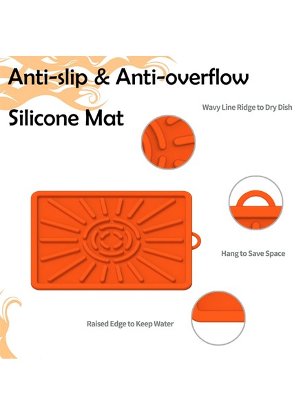 Izgara Matı, Yan Raf Matı, Açık Hava Izgarası Mutfak Tezgahı Için Silikon Izgara Pedi, Barbekü Izgara Matları (1 Paket, Turuncu) (Yurt Dışından) indirimleri