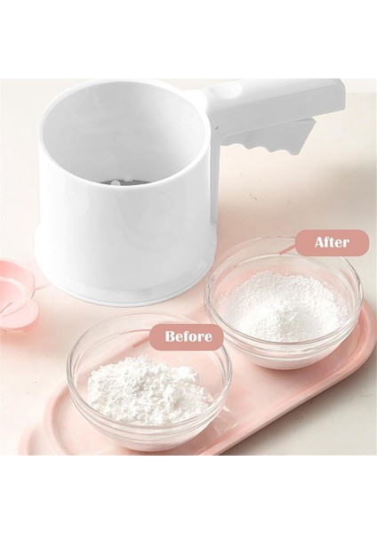 Ince Un Eleği Toz Şeker Eleği, Tek Elle Presli Premium Gıda Sınıfı Abs Ince Eleme Tasarımı Kek Pişirme Için (Yurt Dışından) fırsatları