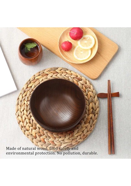 Restoranlar ve Oteller Için 4 Adet Yaratıcı ve Basit Ahşap Dipsiz Ahşap Kase Pratik Çorba Kasesi (Yurt Dışından) fiyatları