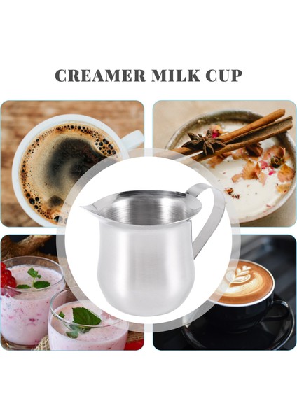 2'li Paket 3 Oz Paslanmaz Çelik Çan Kreması Espresso Shot Köpürtme Sürahisi Bardak Latte Art Espresso Ölçü Kabı (Yurt Dışından) modelleri