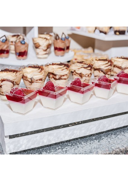 Parti Için 100 Adet 2 Oz Mini Tatlı Kapları Küçük Plastik Tatlı Kapları Puding Meyve Için Tek Kullanımlık Tatlı Kapları (Yurt Dışından) indirimleri