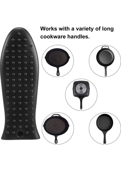 Dökme Demir Tava Sapı Kılıfı Seti Kaymaz Silikon Tencere Tutucu Mutfak Için Tavalar, Izgaralar ve Tencere Setleri Için Siyah (Yurt Dışından) indirimleri