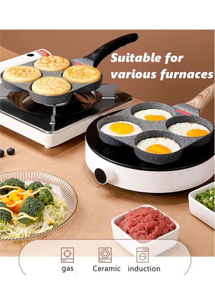 Bardaklık Yumurta Tavası Yapışmaz ve Sağlıklı Granit Yumurta Kızartma Tavası Yumurta, Krep, Plett Krep-A Için Çok Yönlü Kahvaltı Tavası (Yurt Dışından) fırsatları