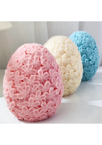 Oyma Çiçek Yumurta Silikon Mum Kalıbı Catharanthus Top Sabun Reçine Alçı Kalıbı Çikolatalı Kek, L (Yurt Dışından) modelleri