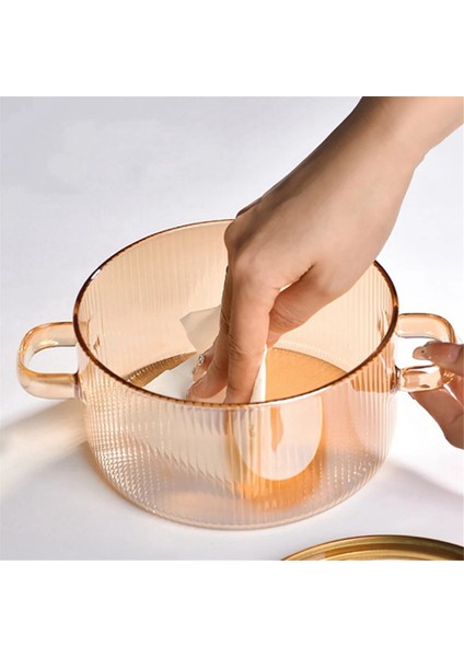 Cam Tencere Şeffaf Pişirme Tenceresi Çorba Tenceresi Isıtmalı Çift Saplı Kapaklı Cam Tencere Gümüş (Yurt Dışından) fırsatları