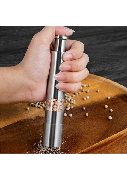 Tek Elle Kullanım Için Başparmak Düğmeli Tuz Öğütücü ve Karabiber Değirmeni Seti, Karabiber, Deniz Tuzu ve Baharatlar Için (Yurt Dışından) fırsatları
