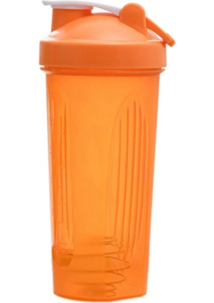 Shaker Kupası Spor Taşınabilir Kullanışlı Karıştırma Kabı 600 ml Plastik Çalkalayıcı Şişe Yetişkinler Için Turuncu (Yurt Dışından)