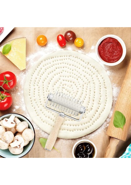 Paslanmaz Çelik Sivri Uçlu Hamur Açma Makinesi, Ev Yapımı Pizza Aleti, Hamurun Kabarmasını Önler, Pizza Yapma Aksesuarları (Yurt Dışından) indirimleri