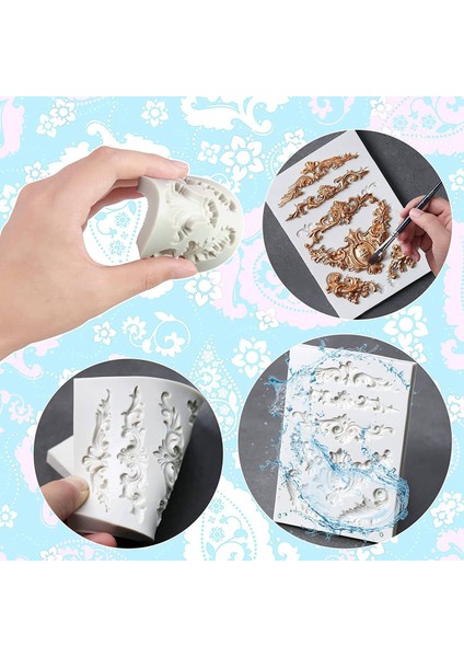 Paket Barok Silikon Kalıplar, Kaydırma Silikon Barok Kalıp Kil Kalıpları, Fondan Kalıpları, Bordür Fondan Kalıbı Düğün (Yurt Dışından) fırsatları