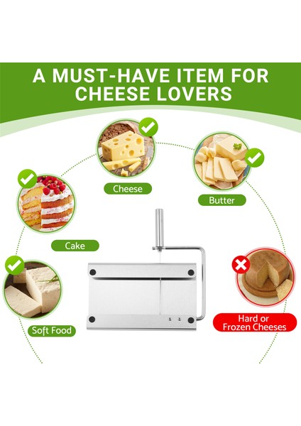 Blok Peynir Dilimleyiciler Için 8 Telli Peynir Kesicili Paslanmaz Çelik Peynir Dilimleyici Kesme Tahtası Peynir Tereyağı (Yurt Dışından) indirimleri