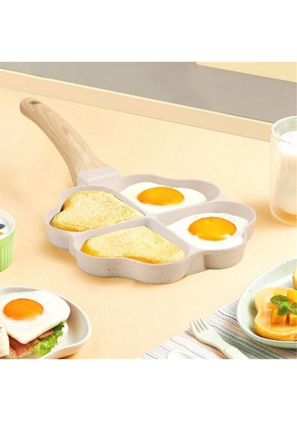 Kalp Şeklinde Yumurta Tavası Mini Yumurta Köftesi Tavası Hamburger Biftek 4 Izgara Kahvaltı Tavası, Beyaz (Yurt Dışından) fırsatları