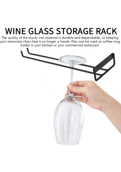 Parça Kadeh Şarap Kadehi Saklama Rafı, Duvara Monte Edilebilir Mutfak Saklama Rafı, Siyah, 11 Inç / 30 cm (Yurt Dışından) fırsatları