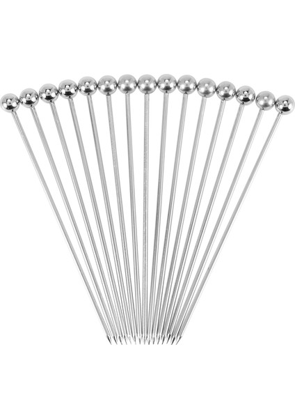 15 Adet Kokteyl Kürdanı, 4 Inç Yeniden Kullanılabilir Paslanmaz Çelik Martini Kürdanı, Zeytin, Meze, Sandviç Için Kokteyl Kürdanı (Yurt Dışından)