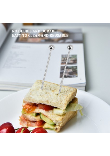 15 Adet Kokteyl Kürdanı, 4 Inç Yeniden Kullanılabilir Paslanmaz Çelik Martini Kürdanı, Zeytin, Meze, Sandviç Için Kokteyl Kürdanı (Yurt Dışından) modelleri