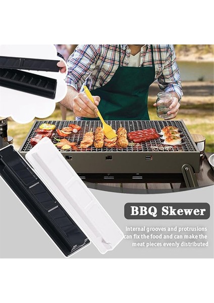 Barbekü Şiş Kalıbı Tek Sıralı Kebap Makinesi Manuel Kabob Kalıbı Açık Hava Barbeküsü Için Pratik Alet Kebap Presi Barbekü Aletleri (Yurt Dışından)
