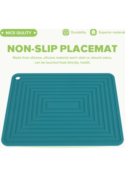 Büyük Silikon Tencere Tutucu Kare Kalın Isı Yalıtım Pedi Kaymaz Oluklu Mutfak Masa Matı (Yeşil) (Yurt Dışından) fırsatları