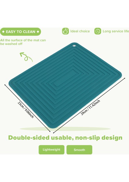 Büyük Silikon Tencere Tutucu Kare Kalın Isı Yalıtım Pedi Kaymaz Oluklu Mutfak Masa Matı (Yeşil) (Yurt Dışından) indirimleri