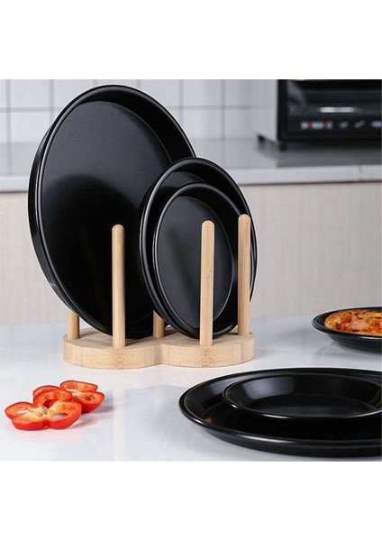 Yuvarlak Pizza Kalıbı Plaka Pizza Tepsisi Derin Tepsi Karbon Çelik Yapışmaz Kalıp Pişirme Fırını Aracı Pişirme Kalıbı Tepsisi 10 Inç Siyah (Yurt Dışından) fırsatları