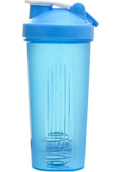 Shaker Kupası Spor Taşınabilir Kullanışlı Karıştırma Kabı 600 ml Plastik Çalkalayıcı Şişe Yetişkinler Için Mavi (Yurt Dışından)
