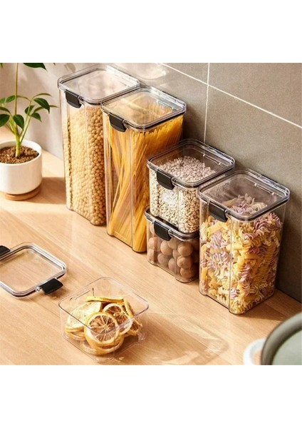 Mutfak Için Istife Edilebilir Mühürlü Kavanoz - Büyük Plastik Tahıl Depolama Düzenleyici, Ev Tipi Nem Geçirmez Baharat Kabı (Yurt Dışından) modelleri