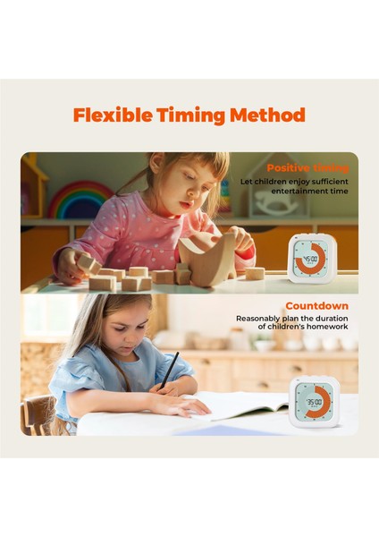 Çocuklar Için Görsel Zamanlayıcı, 3 Alarm Modlu 60 Dakikalık Dijital Çocuk Zamanlayıcısı, Zaman Yönetimi Aracı (Yurt Dışından) indirimleri