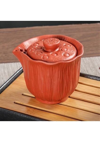 200 ml Otantik Mor Kil Çaydanlık Gaiwan Sıcaklığa Dayanıklı Taşınabilir Çay Seti El Yapımı Filtre Güzellik Çay Demliği Siyah (Yurt Dışından) indirimleri