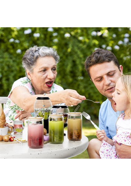 Parçalı Cam Seti, Kapaklı Kavanoz Şeklinde Cam, Pipet, Arkadaşlarınız ve Akrabalarınız Için Şık Bir Hediye (Yurt Dışından) modelleri
