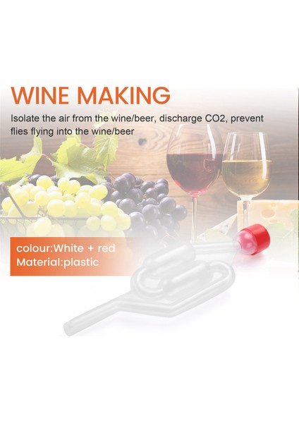 10'lu Paket S Şeklinde Hava Kilidi Ikili Kabarcık Grommet Tek Yönlü Egzoz Contası Vanası Mantarlı Bira Şarap Yapımı Tank Havalandırma Vanası (Yurt Dışından) indirimleri