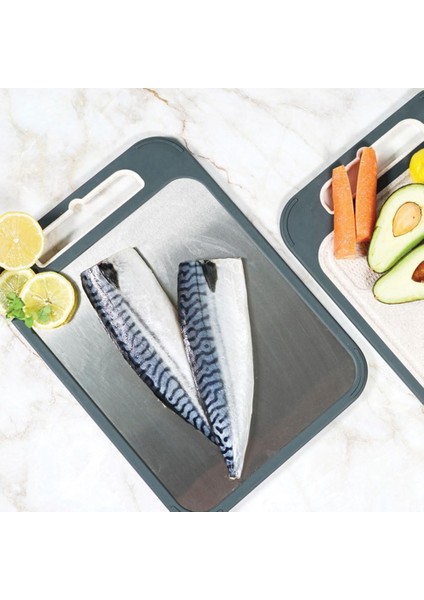 Çift Taraflı Kesme Tahtası, Paslanmaz Çelik, Kaymaz, Kolay Temizlenir (Yurt Dışından) fırsatları