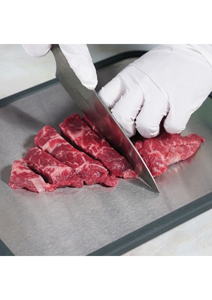 Çift Taraflı Kesme Tahtası, Paslanmaz Çelik, Kaymaz, Kolay Temizlenir (Yurt Dışından) indirimleri