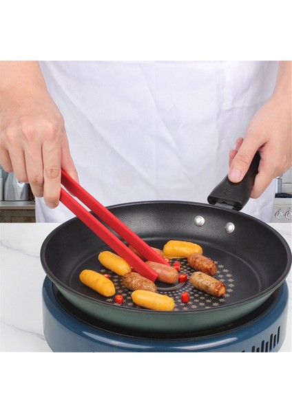 Ekmek Maşası Kaymaz Servis Barbekü Salata Klipsi Uzun Saplı Biftek Kelepçesi Ev Mutfak Pişirme Aletleri Siyah (Yurt Dışından) modelleri