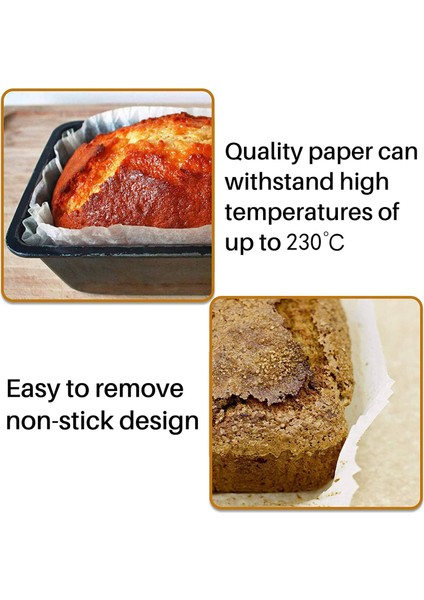 120 Paket Yağ Geçirmez Ekmek Kalıbı Kaplamaları Düz Kenarlı Pişirme Parşömen Kağıdı Yapışmaz Kek Kalıpları Kek Kalıbı Kaplaması (Yurt Dışından) indirimleri