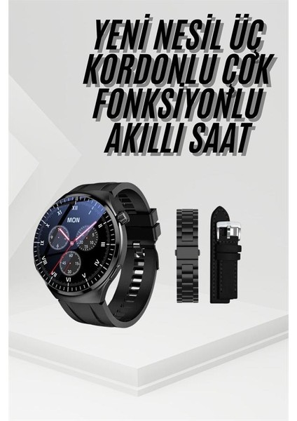 Zengezur Amoled Ekran Metal Deri Silikon Kordonlu Uyku ve Sağlık Takibi fiyatları