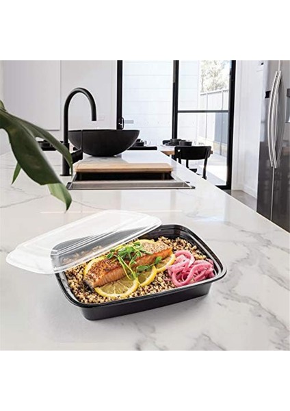 Tekrar Kullanılabilir Yemek Hazırlama Kapları Mikrodalgaya Uygun Gıda Saklama Kapları Kapaklı, Kutuya Konulabilir, Bulaşık Makinesinde Yıkanabilir ve Dondurucuda Kullanılabilir (Yurt Dışından) fırsatları
