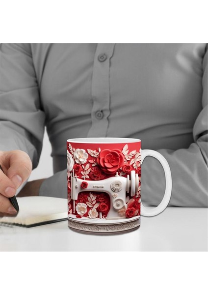 3D Dikiş Makinesi Boyalı Kupa Kahve Kupası Yaratıcı Çay Süt Kupaları Su Kupası Dikiş Severler Için Doğum Günü Noel Hediyeleri (Yurt Dışından) fiyatları