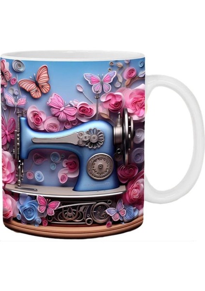 3D Dikiş Makinesi Boyalı Kupa Kahve Kupası Yaratıcı Çay Süt Kupaları Su Kupası Dikiş Severler Için Doğum Günü Noel Hediyeleri (Yurt Dışından) fırsatları