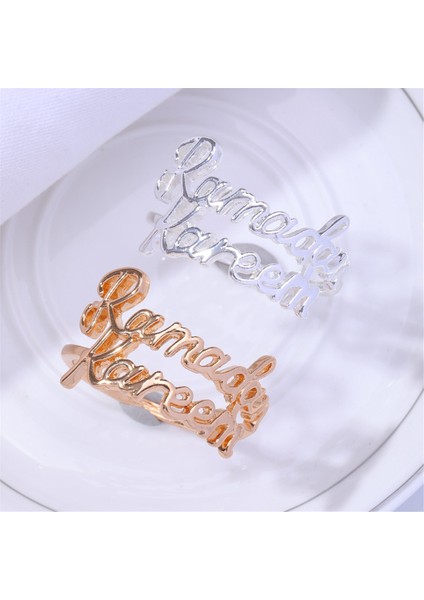 12 Adet Ramazan Kareem Peçete Halkaları Eid Mubarak Müslüman Islami Yemek Masası Ev Dekorasyonu Alaşımlı Peçete Tokası Hediyeler (Yurt Dışından) indirimleri