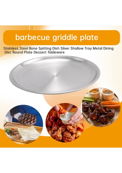 14 cm Paslanmaz Çelik Kemik Tükürük Kabı Gümüş Sığ Tepsi Metal Yemek Diski Yuvarlak Tabak Tatlı Sofra Takımı (Yurt Dışından) indirimleri