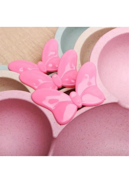 Karikatür Kase Sofra Takımı Buğday Samanı Yemekleri Yemek Tabağı Fiyonklu Yemek Tabağı Kaşık Çatal Krem Beyazı (Yurt Dışından) fırsatları