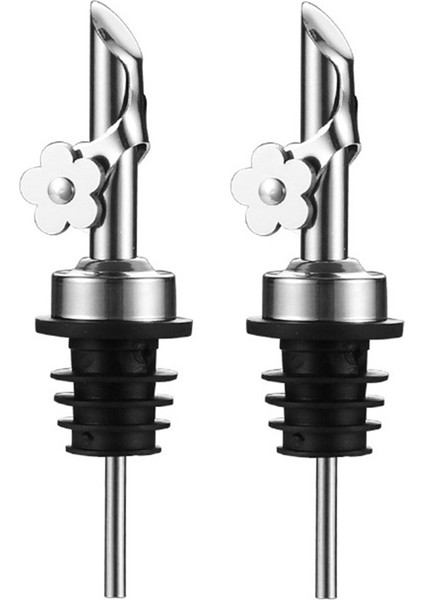 2'li Paket Paslanmaz Çelik Yağ Dökme Ağızları, Yedek Şişe Dökücüler Yağ Dökme Ağızlığı Içki Dökücüler Otomatik Çevirme Özelliği Gümüş (Yurt Dışından)