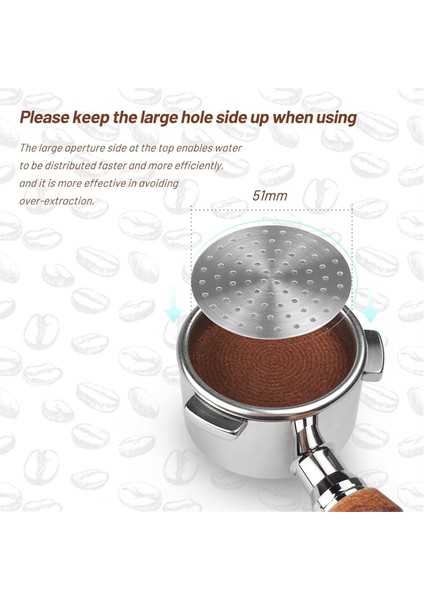 51 mm Puck Filtresi, 0,8 mm Kalınlıkta Espresso Puck Filtresi, Portafilter 51 mm Için Paslanmaz Çelik Espresso Puck Filtresi (Yurt Dışından) fırsatları